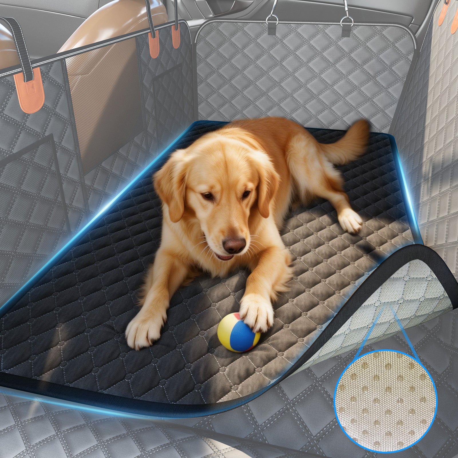 DM2 Grab & Go Dog Bed Mat for Car, Pet Bed Mat for Backseat, Sofa, Bed