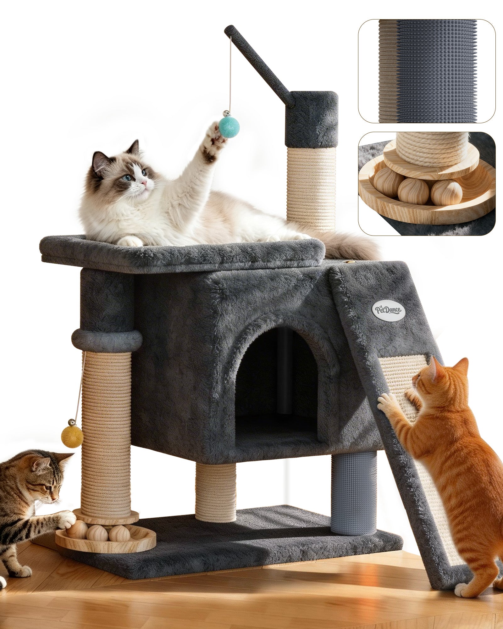 【All-Round Playhouse】CT25 Small Cat Tree Tower with Multiple Fun