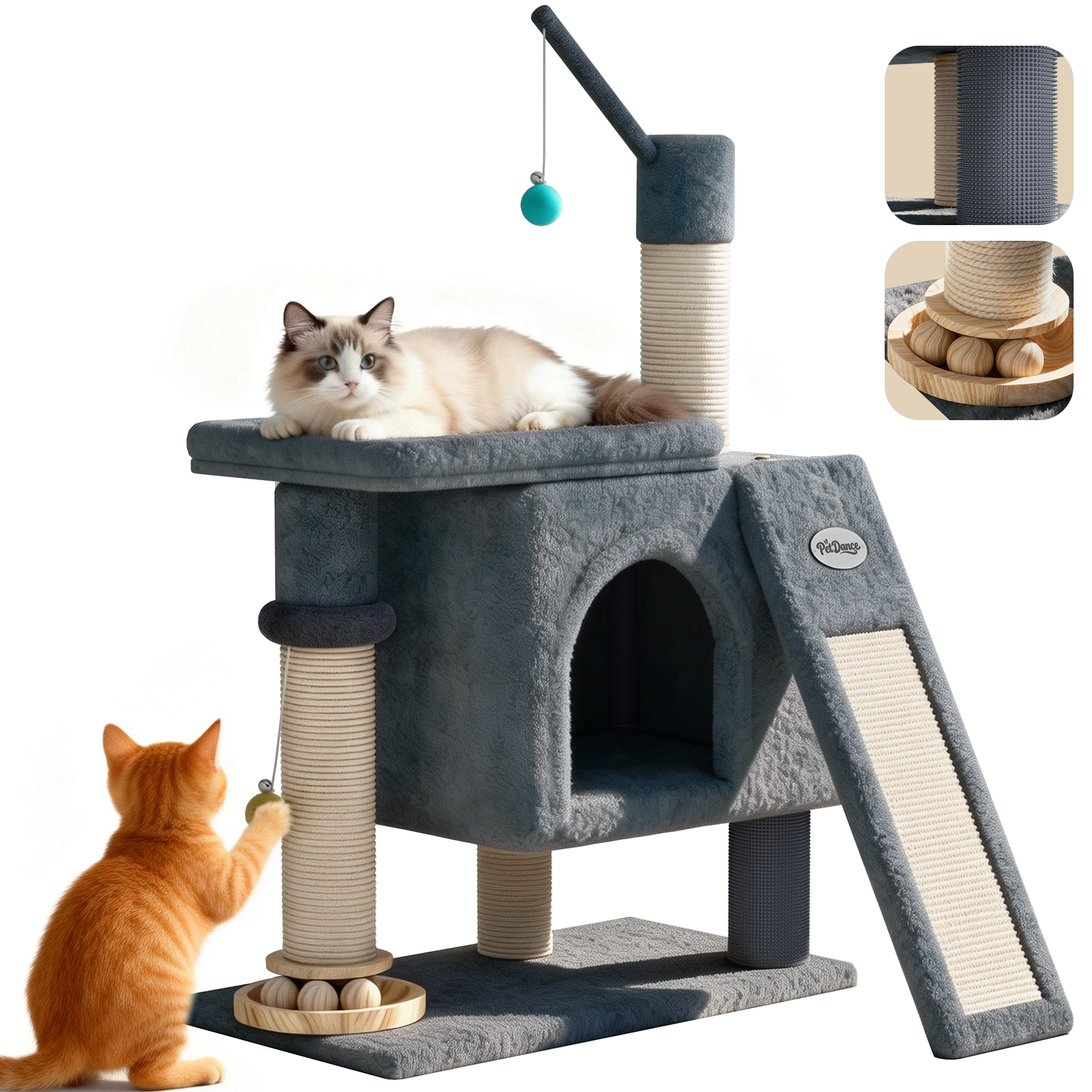 【All-Round Playhouse】CT25 Small Cat Tree Tower with Multiple Fun