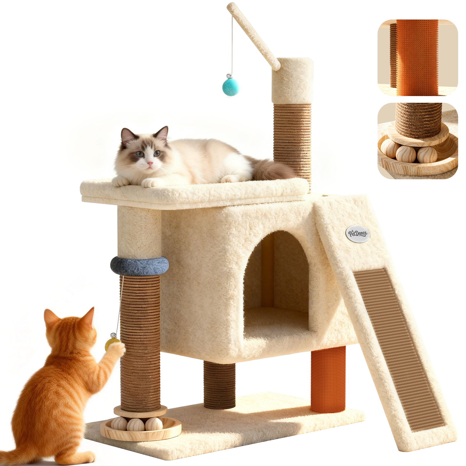 【All-Round Playhouse】CT25 Small Cat Tree Tower with Multiple Fun