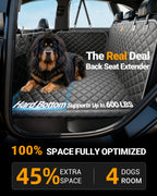 SC8 Car Back Seat Extender for Dogs, Hard Bottom But Soft Touch