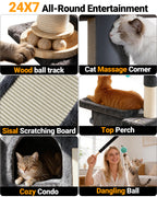 【All-Round Playhouse】CT25 Small Cat Tree Tower with Multiple Fun