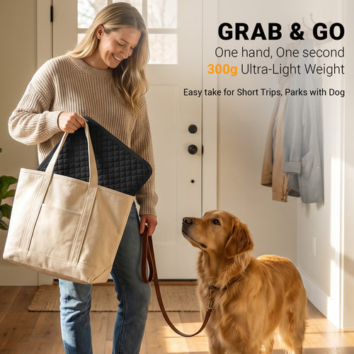 DM2 Grab & Go Dog Bed Mat for Car, Pet Bed Mat for Backseat, Sofa, Bed