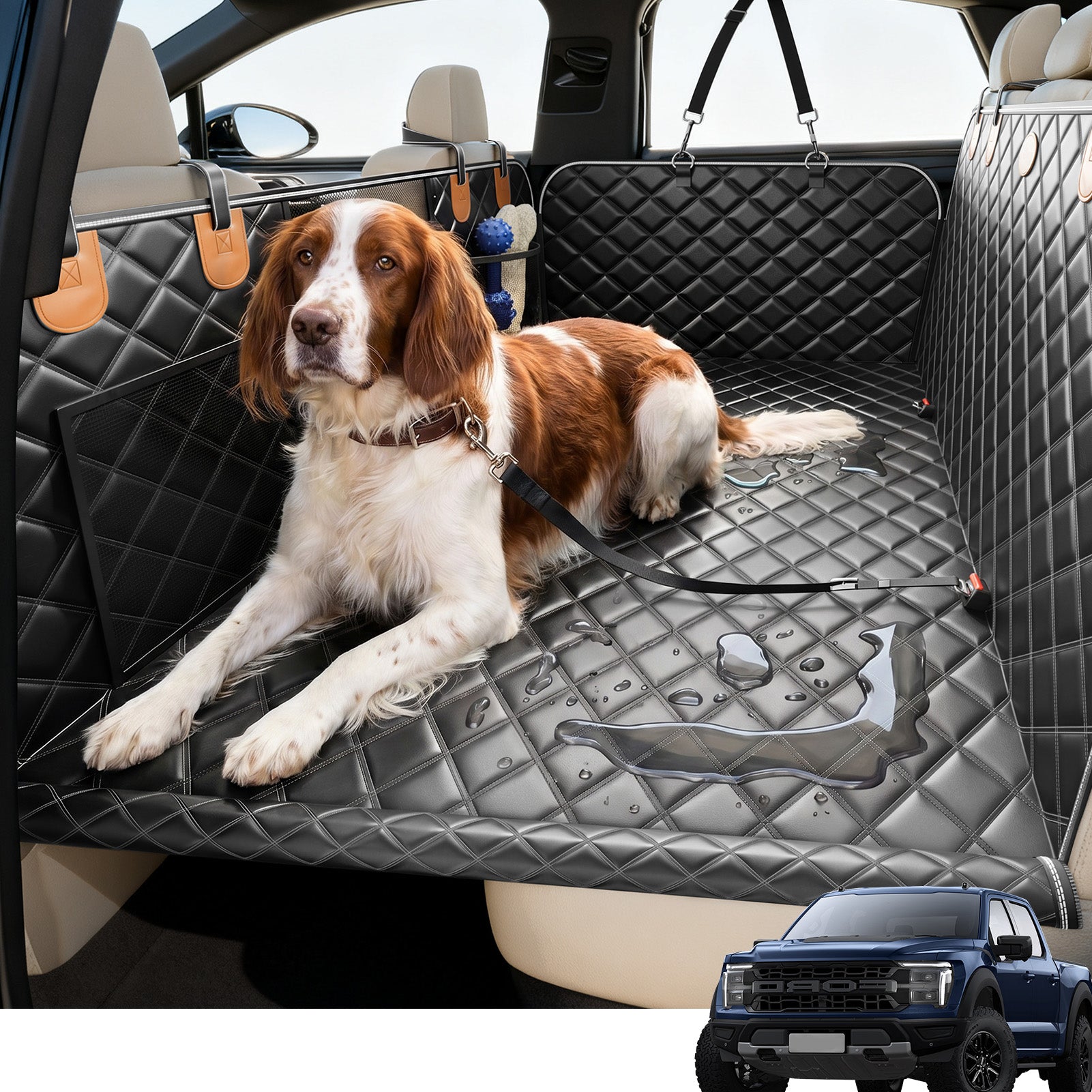 SC8 Car Back Seat Extender for Dogs, Hard Bottom But Soft Touch