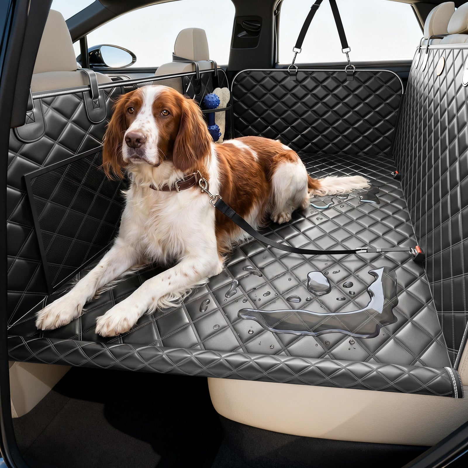 SC8 Car Back Seat Extender for Dogs, Hard Bottom But Soft Touch