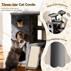 CT26 Heavy Duty Cat Tree Tower for Cats Fits Kittens to XL Maine Coons