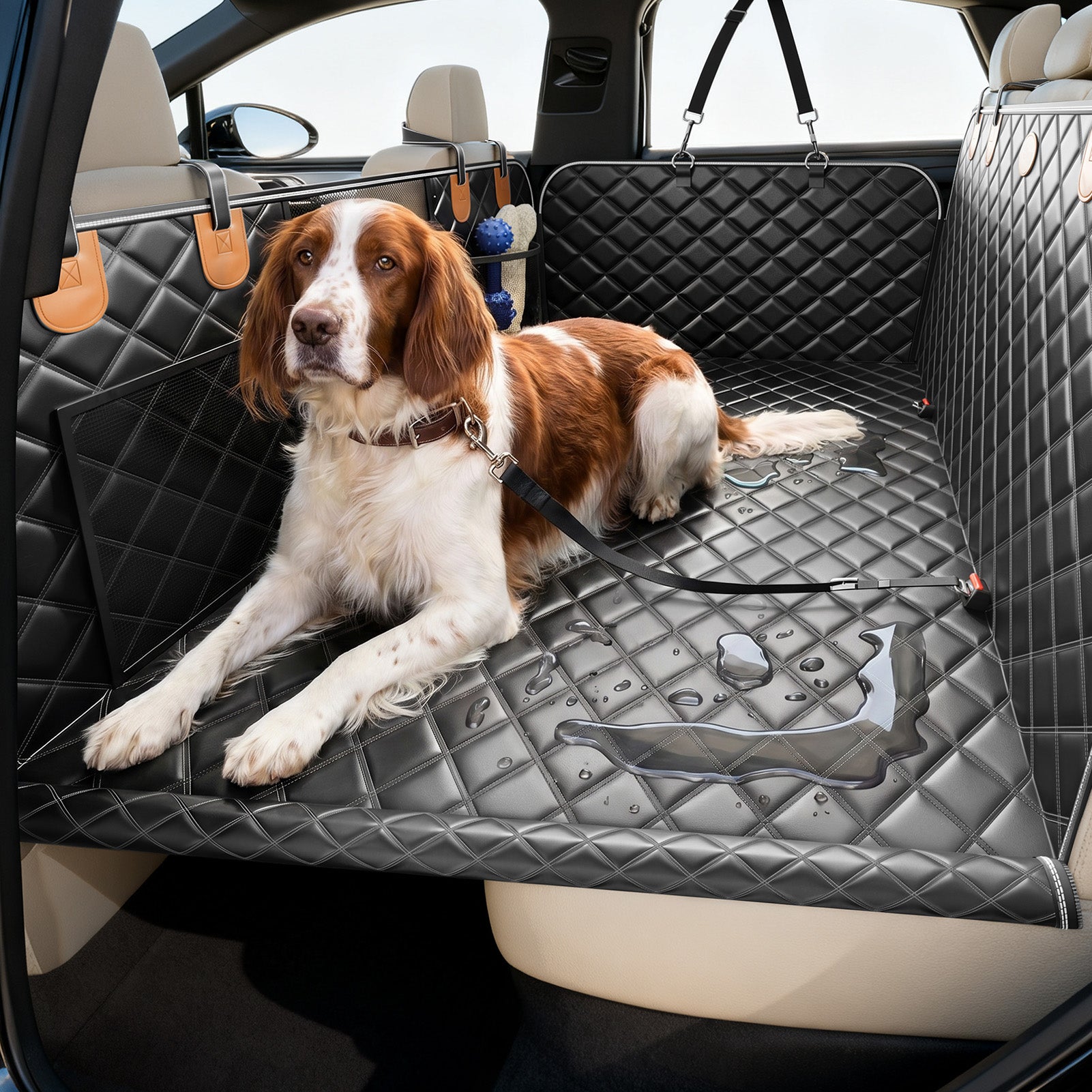 SC8 Car Back Seat Extender for Dogs, Hard Bottom But Soft Touch