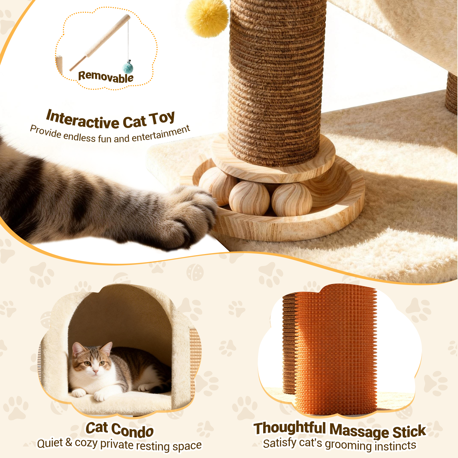 CT25 Cat Tree with Scratching Post