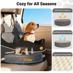 DB16 Dog Car Seat for Small Medium Dogs, Safety Design 3-Point Fixed Pet Travel Seat