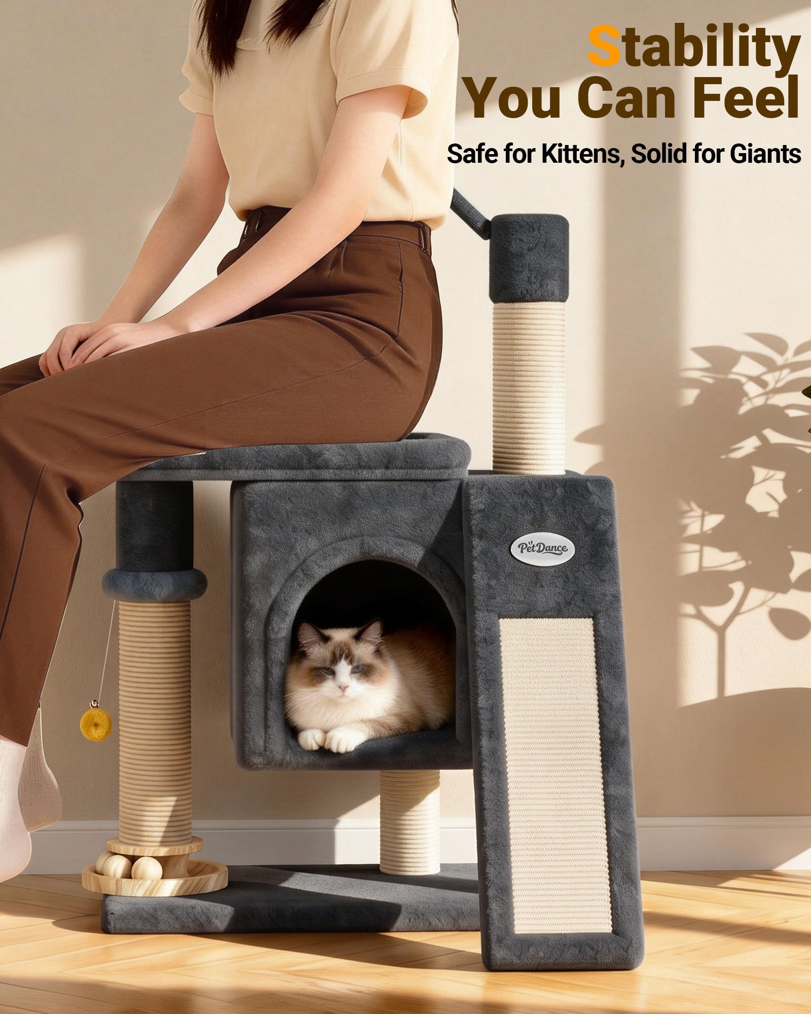 【All-Round Playhouse】CT25 Small Cat Tree Tower with Multiple Fun