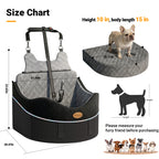 DB16 Dog Car Seat for Small Medium Dogs, Safety Design 3-Point Fixed Pet Travel Seat