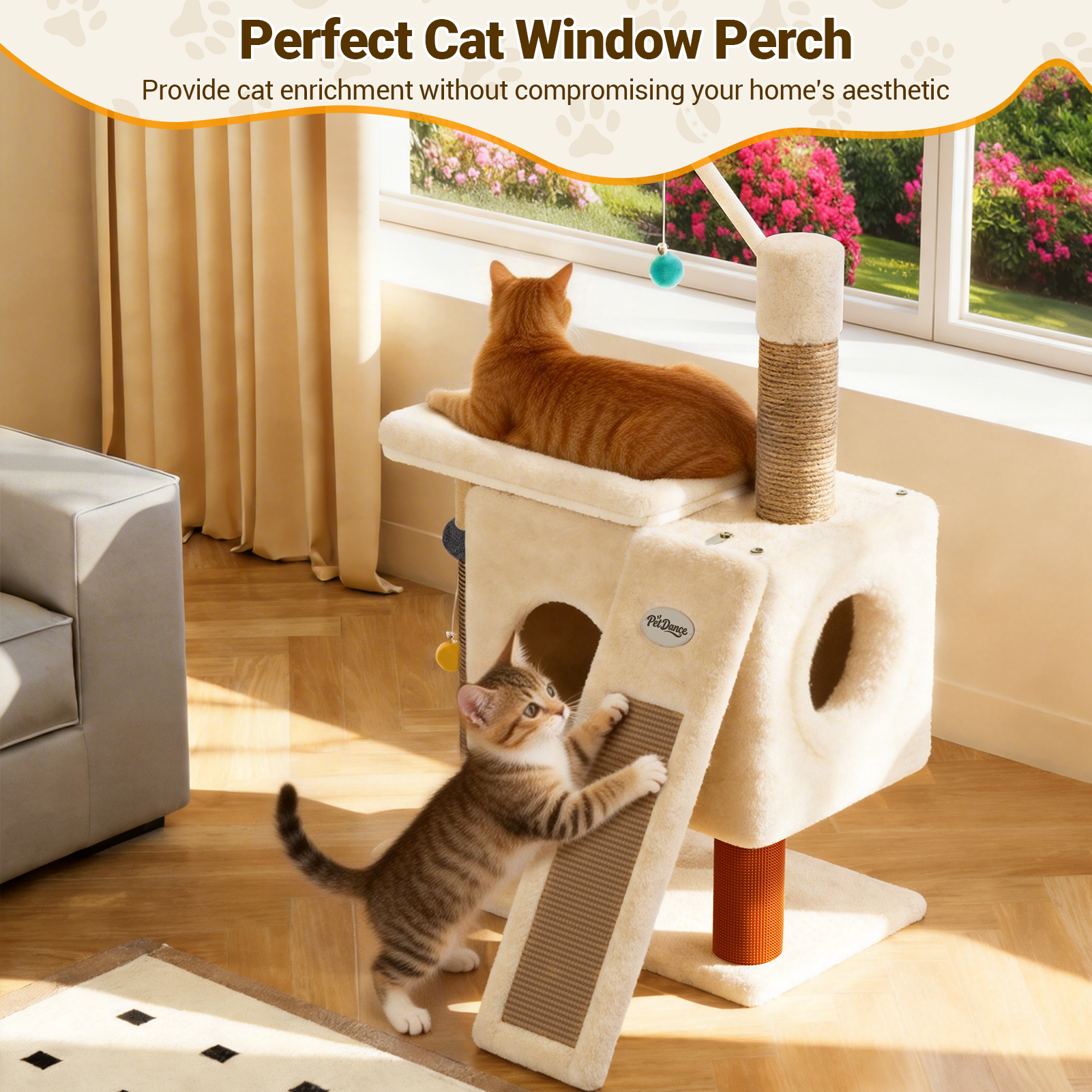 CT25 Cat Tree with Scratching Post